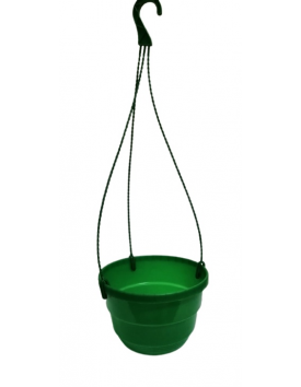 Кашпо 20 см подвесное для цветов зеленое светлое 3 литра Украина