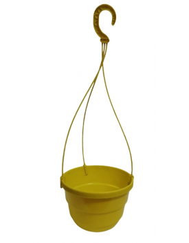 Кашпо 20 см подвесное для цветов 3 литра желтое Украина
